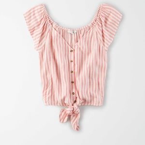 NWT! American Eagle Stripe Tie Top